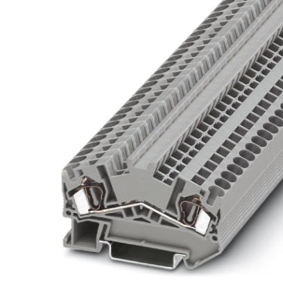 Phoenix Contact Feed-Through - Desk Design Terminal Block; STS 4; 30A; 600V; #28 - #10; Spring-cage Connection; Gray